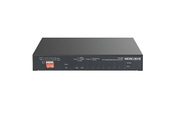 Mercusys MS110GMP 10-Port Gigabit Desktop Switch with 8-Port PoE+ - 1