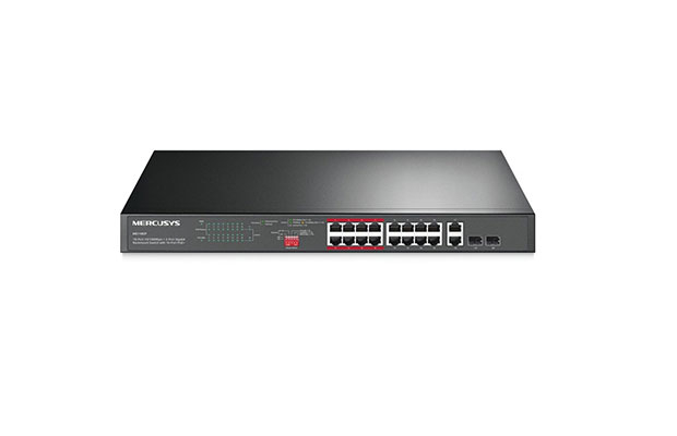 Mercusys MS120GP 20-Port Gigabit Rackmount Switch with 16-Port PoE+ - 1