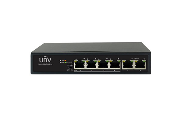 UNV NSW2010-6T-POE-S-IN 4-Port PoE Uplink-Port 200 Megabit (PoE 60W) - 1