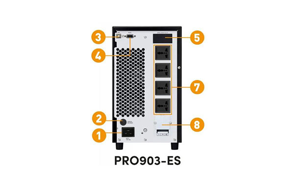 Online UPS PROLINK 3KVA PRO903-ES, LCD, 4U, USB, RS232 port, PF0.9 (battery 9AHx6) 2Y - 2