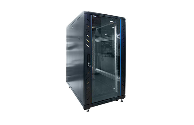 Rack Closed 22U 600W X 1000D X 1166H included 4-FANS,1 SHELF BLACK COLOR-FINEN - 1