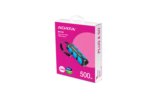 External SSD ADATA SC740 500GB USB Flash Drive - 3