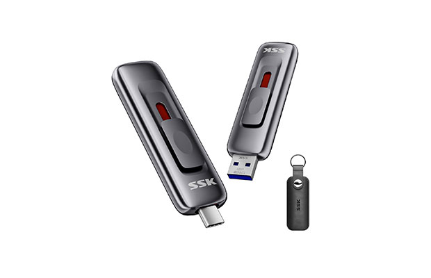 SSK External SSD SD303 256GB Type-C to USB-A Flash Drive - 1
