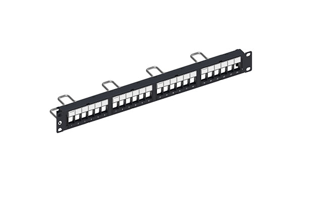 CommScope/AMP (760237046) SL DDM Patch Panel CAT6A, STP, 1U, 24 port, Straight (SDDM-SL-1U-24) - 1