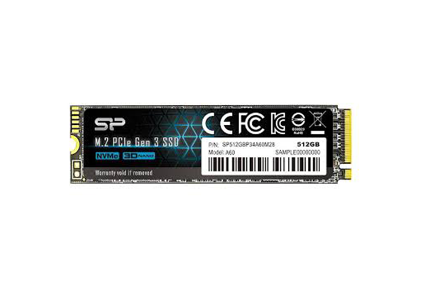 Silicon Power 512GB NVMe M.2 PCIe Gen3x4 2280 SSD (SP512GBP34A60M28)