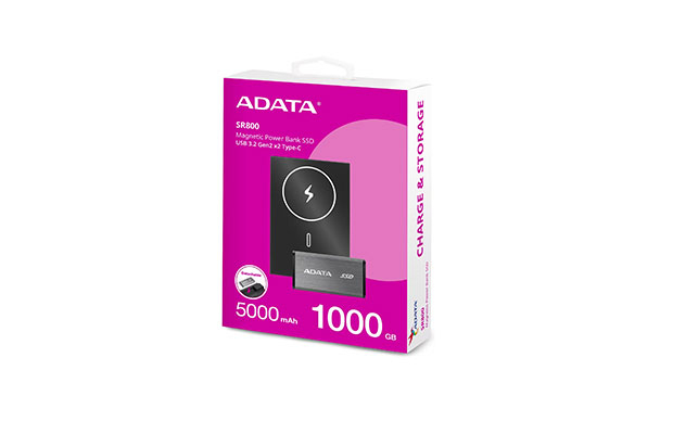 SSD External ADATA SR800 1000G with Magnetic Power Bank SSD - 1