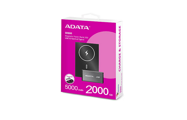 SSD External ADATA SR800 2000G with Magnetic Power Bank SSD - 1