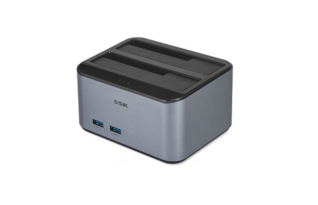 SSK HDD Box (DK108) Two 2.5/3.5 inch SATA I/II/III HDD/SSD, USB3.0 - 1