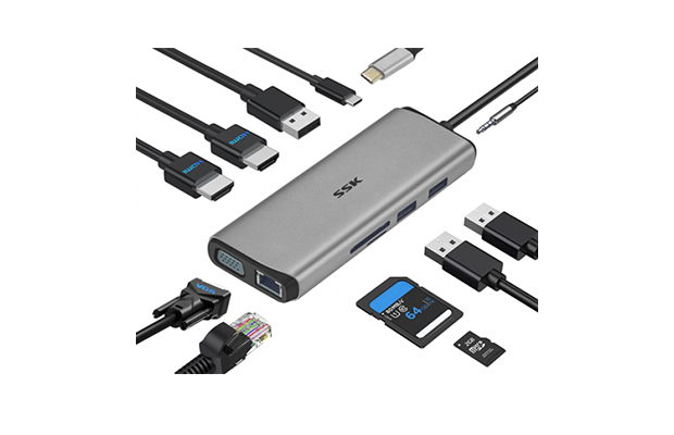 SSK SC200 Type-C Multi-function 11-in-1 Adapter