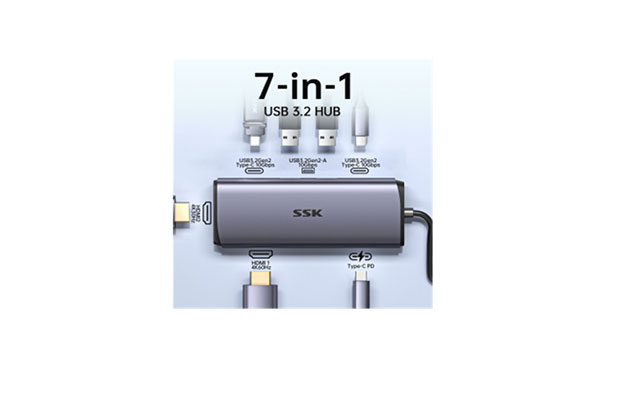 SSK SC221 Type-C To HDMI Multiport 7-in-1 Adapter - 2