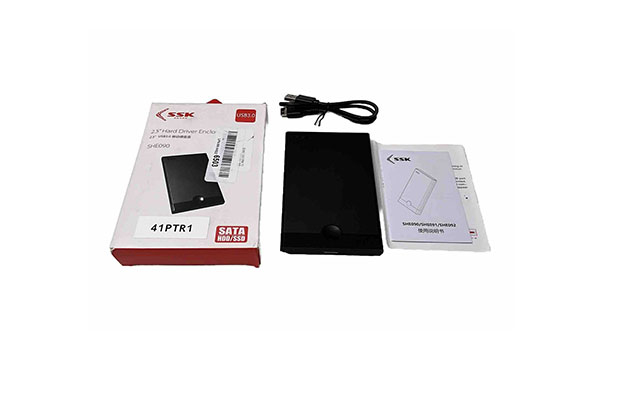 SSK HDD Box SHE090 Hard Drive Enclosure (2.5" SATA HDD/SSD) - 3