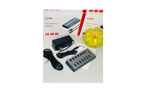 SSK USB Hub Powered USB3.0 7-ports SHU0701 - 2