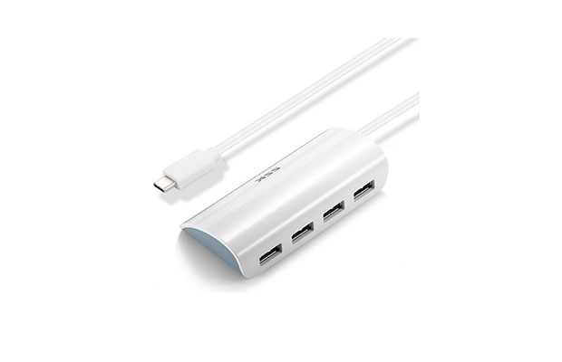 SSK Type-C 4-ports USB HUB 0.25Meter Black/White SHU808 - 1