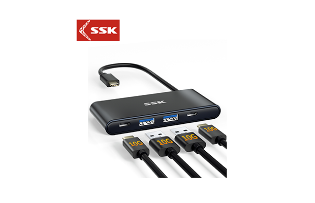 SSK SHU860 Type-C Multi-function 4-in-1 Adapter