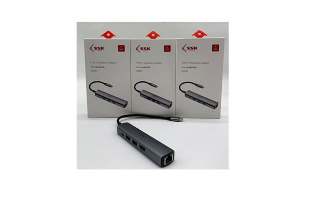 SSK SR006 Type-C TO Ethernet 5-in-1 Adapter