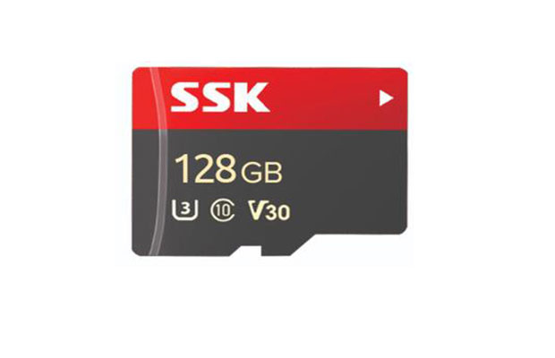 SSK 128GB Micro SD U3 V30 Class10 Memory Card (TF100-128G) - 1