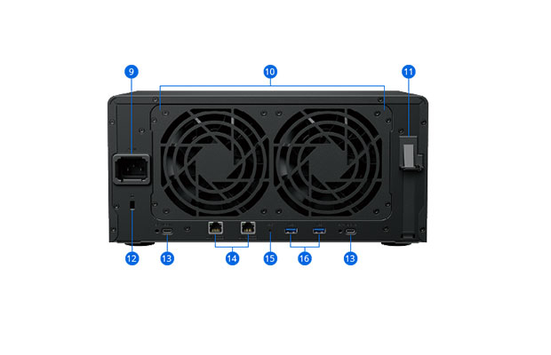 Synology DiskStation DS1825+ 8Bays NAS (Up to 18Bays), RAM 4GB (up to 32GB), Built-in M.2 Drive 2Slots - 2