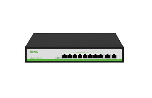 Tiandy TC-P3S010 8-Port PoE Switch (8*10/100Mbps PoE Ports) - 1
