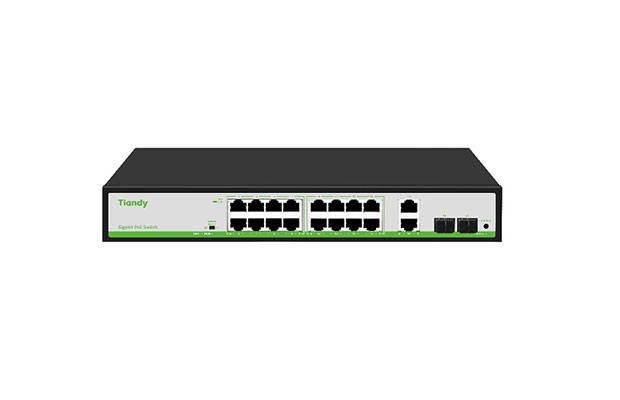 Tiandy TC-P3S020 18-Port Gigabit PoE With 2-Port SFP Switch - 1
