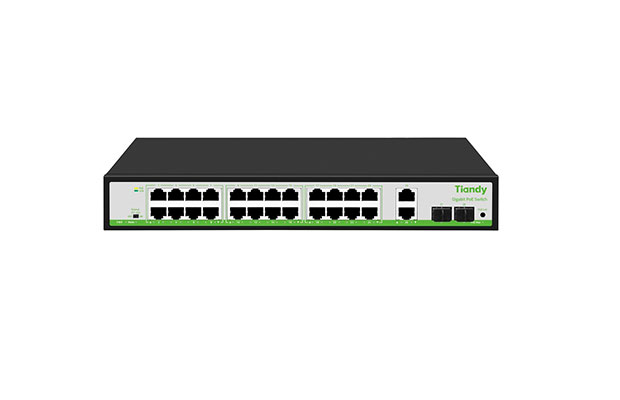 Tiandy TC-P3S028 26-Port POE 2*Gigabit 2*SFP Switch - 1