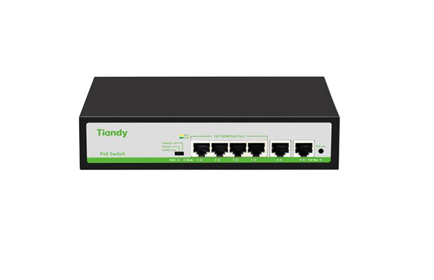 Tiandy TC-P3S06 4-Port POE Switch (4*10/100Mbps PoE Ports) - 1