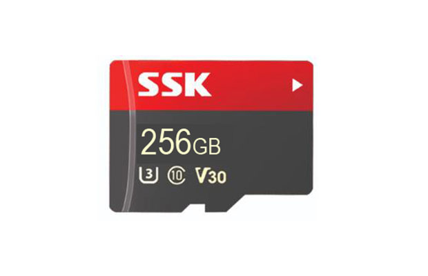 SSK 256GB Micro SD U3 V30 Class10 Memory Card (TF100-256G) - 1