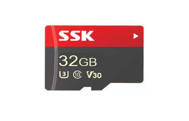SSK 32GB Micro SD U3 V30 Class10 Memory Card (TF100-32G) - 1