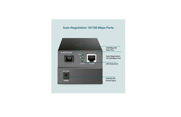 TP-Link TL-FC111A-20 10/100 Mbps WDM Media Converter - 2