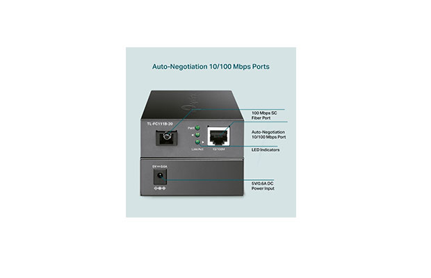 TP-Link TL-FC111B-20 10/100 Mbps WDM Media Converter - 2