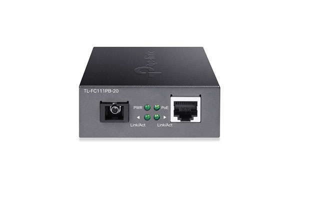 TP-Link TL-FC111PB-20 10/100Mbps WDM Media Converter with 1-Port PoE - 2