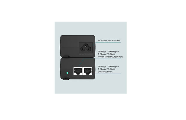 TP-Link TL-POE260S 2.5G PoE+ Injector (30W) Non-PoE to PoE Adapter - 3