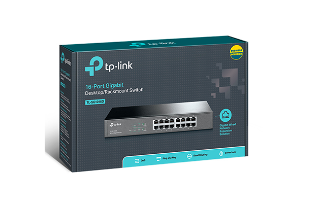 TP-Link TL-SG1016D 16-Port Gigabit Desktop/Rackmount Switch