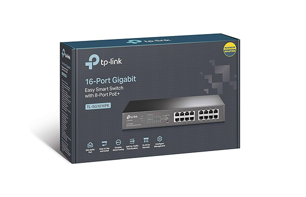 TP-Link TL-SG1016PE 16-Port Gigabit Easy Smart PoE Switch with 8-Port PoE+