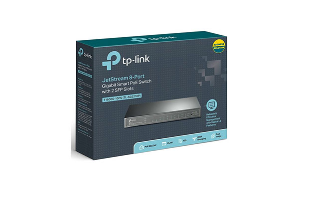 TP-Link TL-SG2210P JetStream 8-Port Gigabit Smart PoE+ Switch with 2 SFP Slots - 3