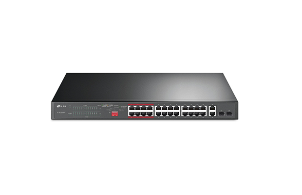 TP-Link TL-SL1226P 24-Port 10/100Mbps + 2-Port Gigabit Unmanaged PoE+ Switch