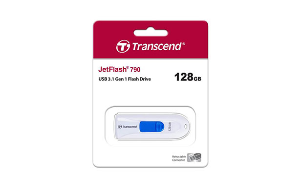 USB Flash Drive 128GB Jet Flash 790 Transcend USB3.1 white (TS128GJF790W) - 1