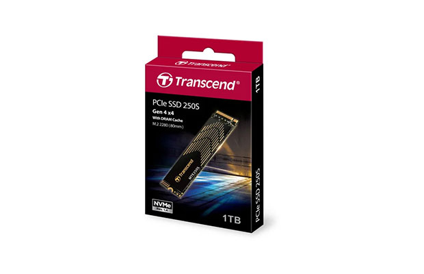 SSD Internal 1TB M.2 2280 PCIe TS1TMTE250S Transcend NVMe, 3D TLC, with Dram (Graphene Heatsink) 5Yr - 1
