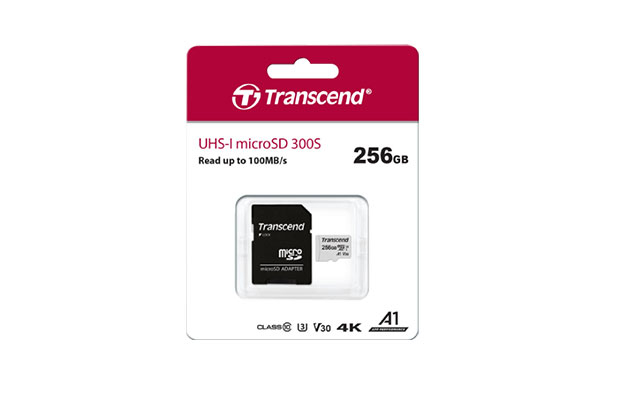 Transcend 256GB microSD Memory Card (TS256GUSD300S-A) 5years - 2