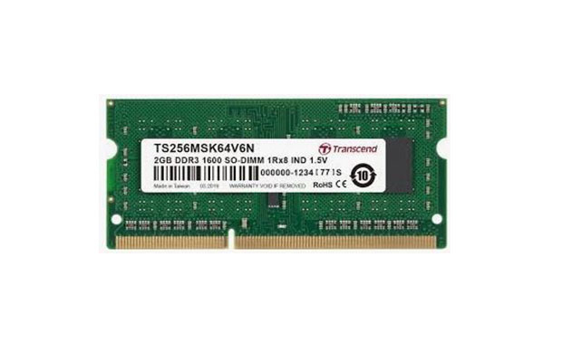 Ram 2GB DDR3-1600Mhz SO-DIMM Transcend (TS256MSK64V6N) 1Rx8 (Laptop) - 1