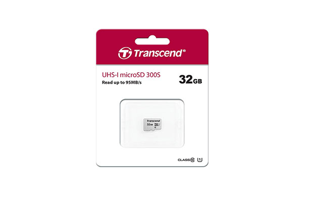 Memory card micro SD 32GB microSD w/ adapter UHS-I U1-TS32GUSD300S-Transcend (2Y) - 1