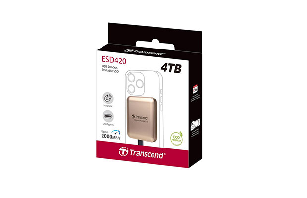 SSD External 4TB ESD420G USB Transcend Gold (TS4TESD420G) - 2