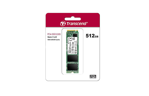 SSD Internal 512GB M.2 2280 TS512GMTE220S Transcend PCIe Gen3x4, M-Key, 3D TLC, with Dram (5Y) - 1