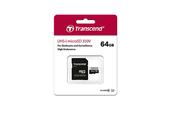 Memory card micro SD 64GB microSD w/ adapter U1, High Endurance-TS64GUSD350V-Transcend - 1