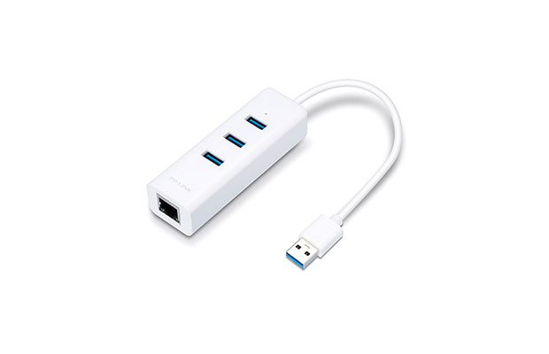 TP-Link UE330 USB 3.0 3-Port Hub &amp; Gigabit Ethernet Adapter 2-in-1 USB Adapter - 1