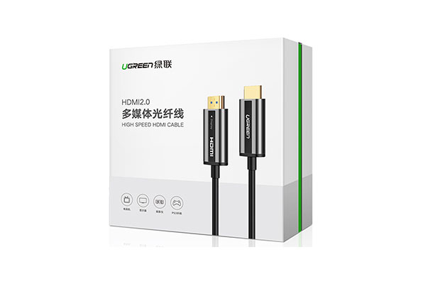 UGREEN 50219 4K HDMI 2.0 Zinc Alloy Optical Fiber Cable 50m - 1