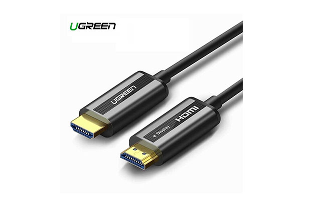 UGREEN 50221 4K HDMI 2.0 Zinc Alloy Optical Fiber Cable (Black) 80M - 2