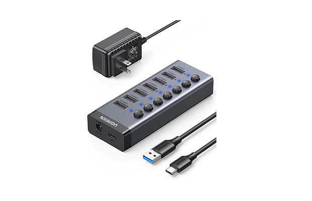 UGREEN 90305 7-Port USB 3.0 Hub with USB-B to USB 3.0 Male Cable - 1