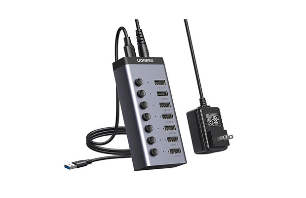UGREEN 90305 7-Port USB 3.0 Hub with USB-B to USB 3.0 Male Cable - 2