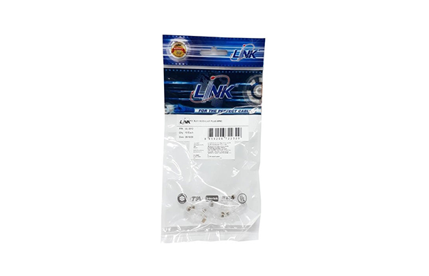 LINK RJ11 Telephone PLUG 6 pin 10pcs/Pkg (UL-3012)