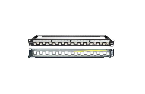 LINK Shield CAT6A PATCH PANEL 24 Port, Auto Shutter w/Cable Management (US-3324S) - 2